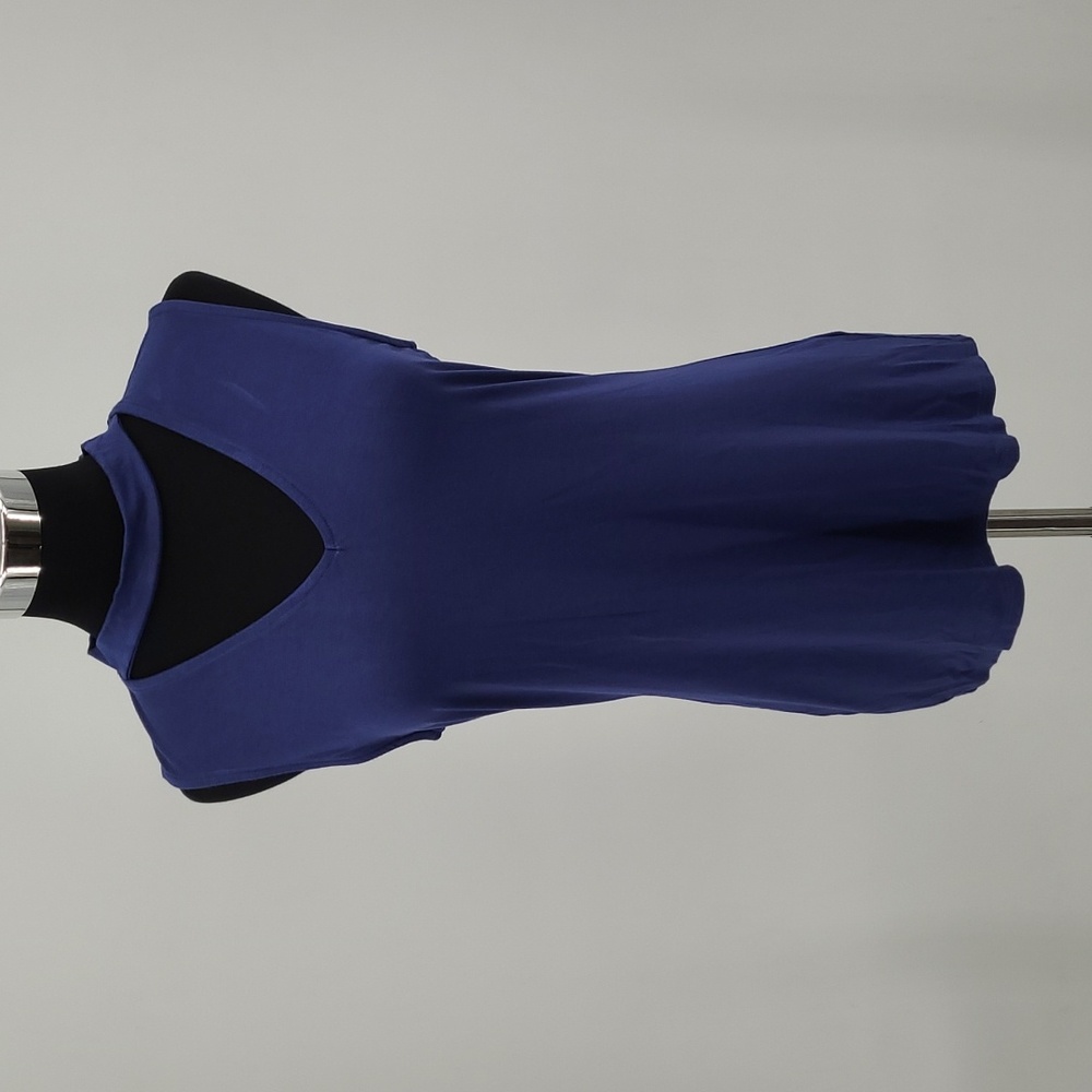 White House Black Market V-neck Royal Blue Sleeveless Top Women's Size Medium